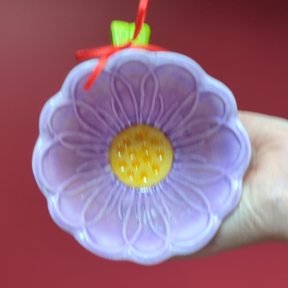 ❌SOLD❌Purple Daisy 🌼 Mug with Stem Handle by Lang, Hand Painted - Picture 3 of 6